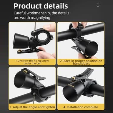 ROCKBROS Copper Alloy Bike Bell Bell Cykelstyr - Guld