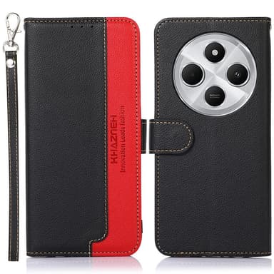 KHAZNEH Pung etui til Xiaomi Redmi 14C - Sort-rød