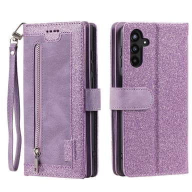Til Samsung Galaxy A16 5G / A16 4G Etui med Lynlåslomme og 9 Kortlommer