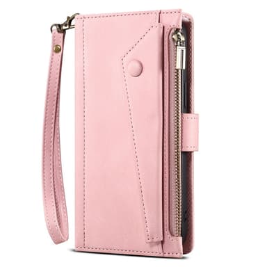 ESEBLE Star Series Til Samsung Galaxy S24 FE Etui med Lynlåslomme - Rosaguld