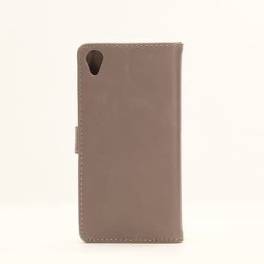 Sony Xperia X Crazy Horse Texture Punge Læderbetræk Beige