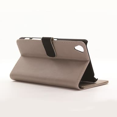 Sony Xperia X Crazy Horse Texture Punge Læderbetræk Beige
