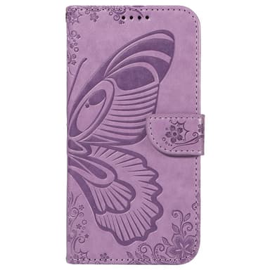 Til Samsung Galaxy S24 FE Etui Stand Tegnebog Etui Sommerfuglemønster