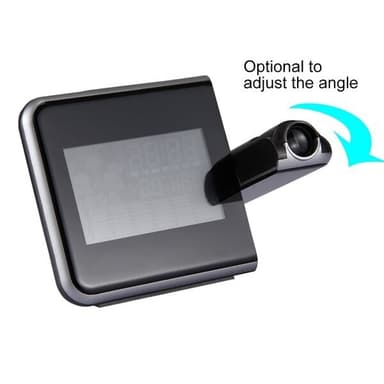 LED Projektor Vækkeur med Vejrstation / Kalender