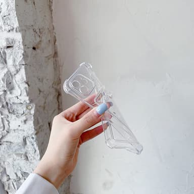 iPhone 12 cover med kortholder TPU gennemsigtig