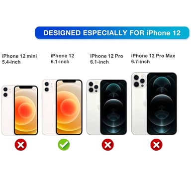 iPhone 12 cover med kortholder TPU gennemsigtig