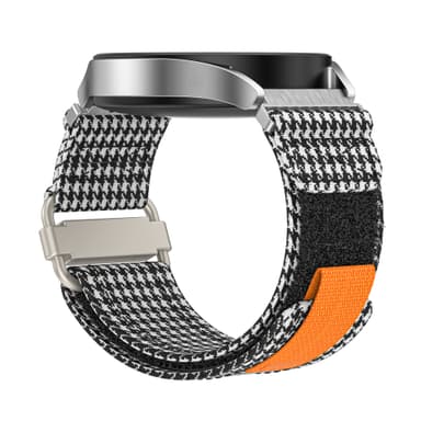 20 mm lærredsurrem til Samsung Galaxy Watch Active 1/2, Galaxy Watch 4 Sort + Hvid