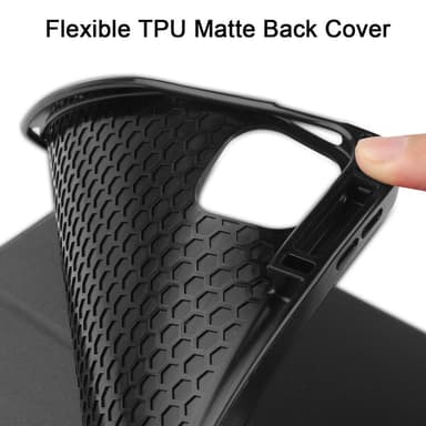 iPad 12.9"" Pro 2021 Trifoldet Stand Tabletetui Cover - Sort