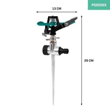 VONROC Impulsvander - Sprinkler | Metal | Sektor- og cirkel-vander | Vandingsareal:  max. 450m2