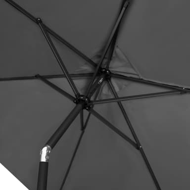 VONROC Premium Stangparasol Rapallo 200x300cm - inkl. overtræk - rektanglær | Grå