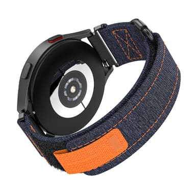 20 mm lærredsurrem til Samsung Galaxy Watch Active 1/2, Galaxy Watch 4 Blå