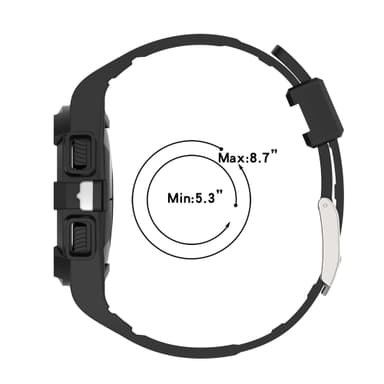 Integreret urrem til Samsung Galaxy Watch6/5/4/FE Sort 44mm