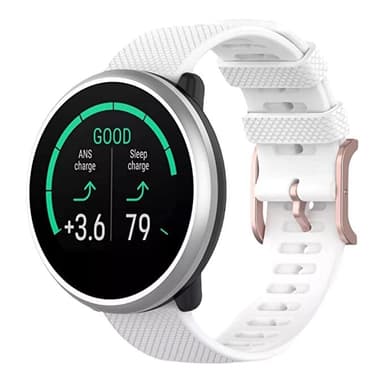 Bowener GRIT X Soft Silikone Armbånd Urrem til Samsung Galaxy Watch 20mm Hvid