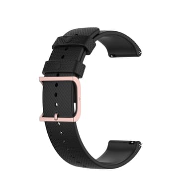 Bowener GRIT X Soft Silikone Armbånd Urrem til Samsung Galaxy Watch 20mm Sort