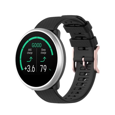 Bowener GRIT X Soft Silikone Armbånd Urrem til Samsung Galaxy Watch 20mm Sort
