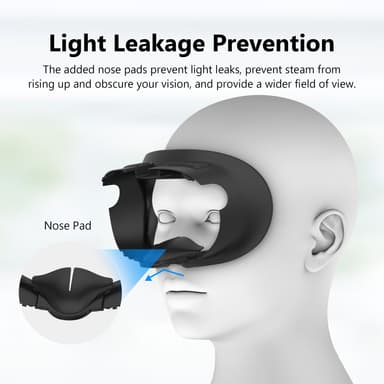 Face pad cover til Meta Quest 3 anti-lækage