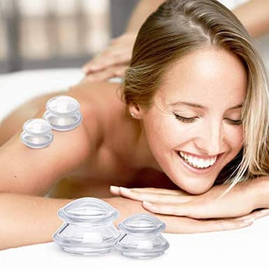 Cupping til helkropsmassage 4-pak (L-XS) Hvid