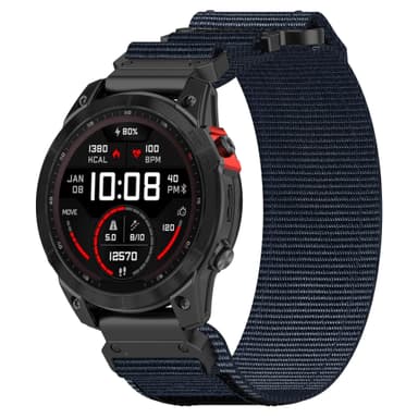Garmin 26 mm Quick Release Nylon Magic Sticker Watch Band Blå