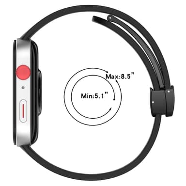 Åndbar silikonerem med magnetisk spænde til Huawei Watch Fit 3 Sort