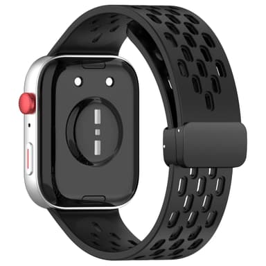 Åndbar silikonerem med magnetisk spænde til Huawei Watch Fit 3 Sort