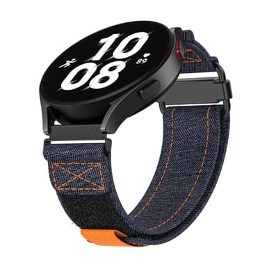 20 mm lærredsurrem til Samsung Galaxy Watch Active 1/2, Galaxy Watch 4 Blå