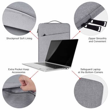 Laptoptaske 13,3 tommer kanvas Grå