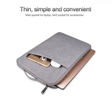 Laptoptaske 13,3 tommer kanvas Grå