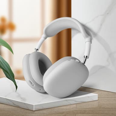 Ørepuder, beskyttende skal og hovedbøjlepude til Airpods Max hovedtelefoner Lysegrå