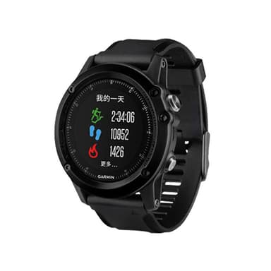 Silikone urrem til Garmin Fenix 3 HR Sort