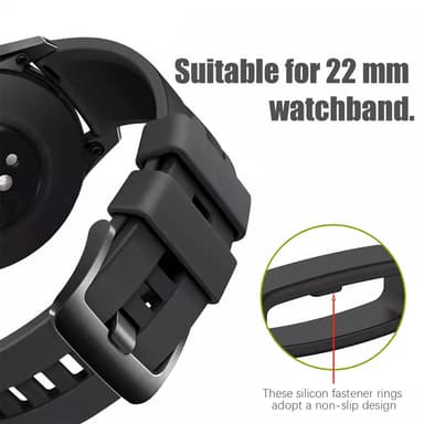 Sløjfe til 22 mm urrem 10-pak Sort