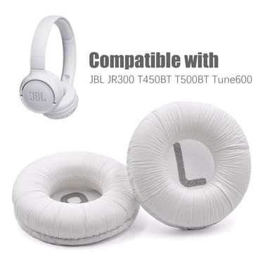 Ørepuder til JBL JR300 T450BT T500BT Tune600 Hvid