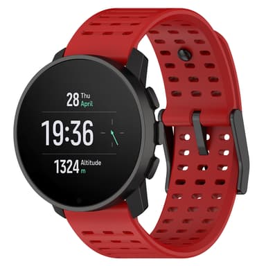 Silikone urrem til Suunto Vertical/9 Peak/9 Peak Pro/5 Peak Sports Watch Rød