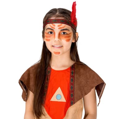 Indianerpigen Shania børnekostume - 104 (3-5y)