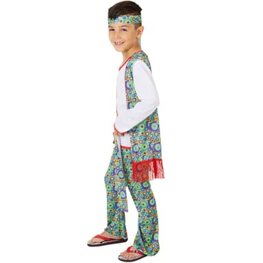 Hippie Boy børnekostume - 116 (5-6y)