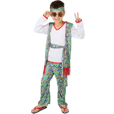 Hippie Boy børnekostume - 116 (5-6y)