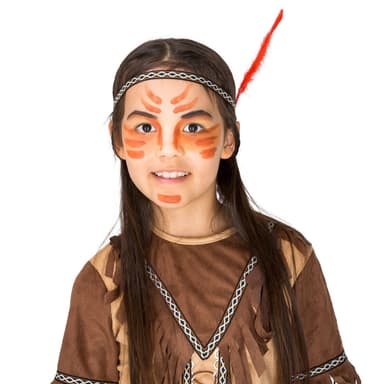 Indianerpigen Røde Duehøg kostume - 104 (3-5y)