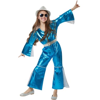 Glitrende Disco Starlet børnekostume - 140 (9-10y)