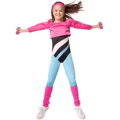 Fitness-stjerne børnekostume - 140 (9-10y)