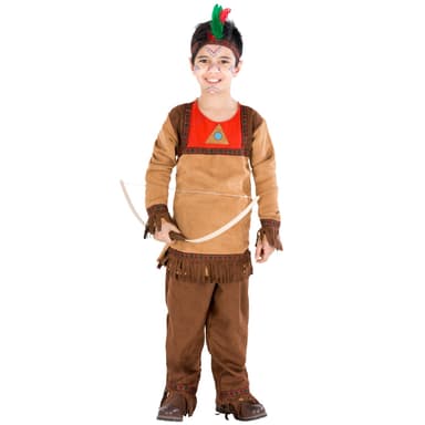Indianeren Ørneøje børnekostume - 140 (10-12y)