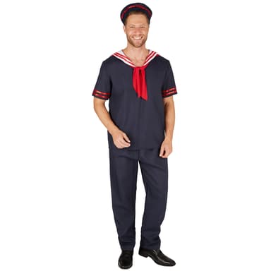 Matros kostume mand - S