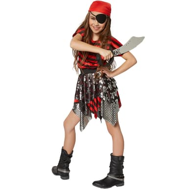 Sørøverpige børnekostume - 152 (11-12y)
