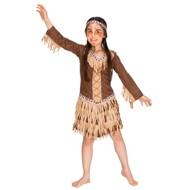 Indianerprinsesse kostume - 128 (8-10y)