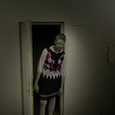 Halloween skolepige kostume - S