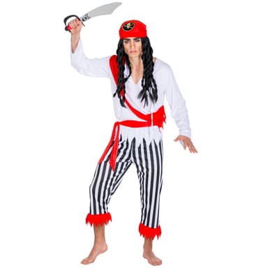 Piratkaptajn Enøjede Henry kostume - XL