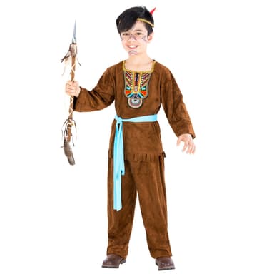 Indianeren Lille Bjørnepote børnekostume - 128 (8-10y)