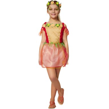 Blomsterbarn børnekostume - 140 (9-10y)