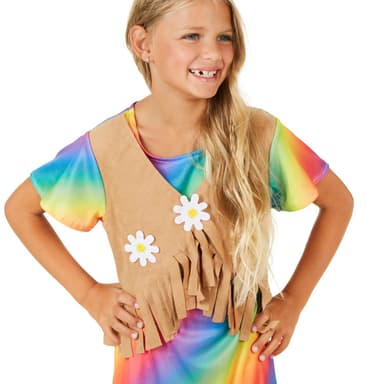 Blomsterbarn børnekostume - 104 (3-4y)