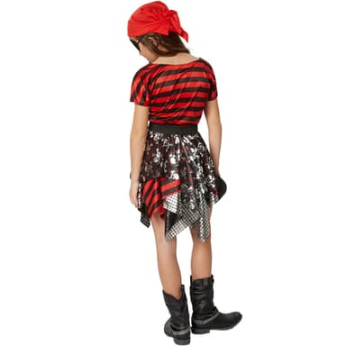 Sørøverpige børnekostume - 104 (3-4y)