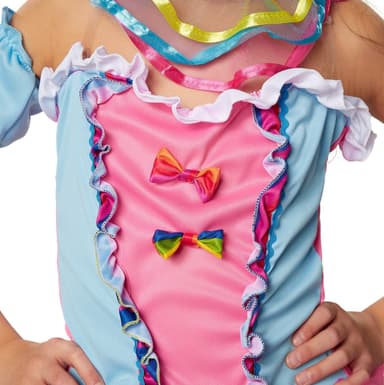 Neon Rainbow girl børnekostume - 140 (9-10y)