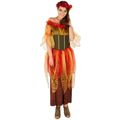 Efterårsfe kostume - M